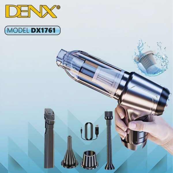 مكنسة Denx اللاسلكية المحمولة للسيارة والمنزل | قوة شفط 26000 باسكال